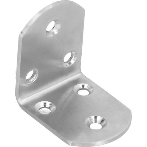 Lot de 10 équerres de fixation d'angle en acier inoxydable épais pour étagères et meubles (1/5)