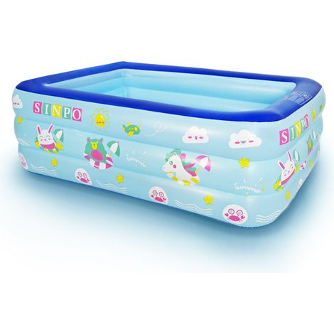 Piscine Gonflable PVC Épais 150 cm - Bassin Extérieur et Intérieur pour Enfants et Adultes, Résistant et Durable