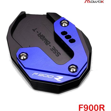(B-Blue-F900R) Compatible avec BMW F900R F900XR 2020-2023 Accessoires moto Porte-clés Béquille latérale Repose-pieds Plaque de support F 900 X XR maxpower (1/4)