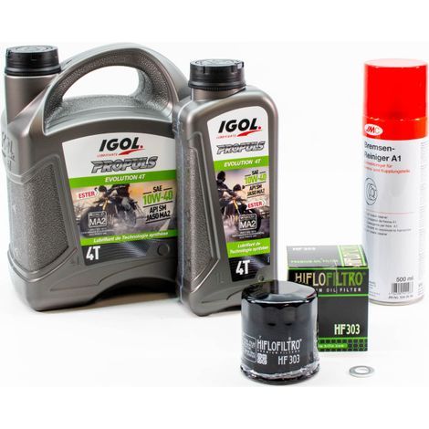 Kit Entretien Vidange pour KAWASAKI GTR 1400 de 2008 à 2022 - IGOL PROPULS EVOLUTION 10W40 5L