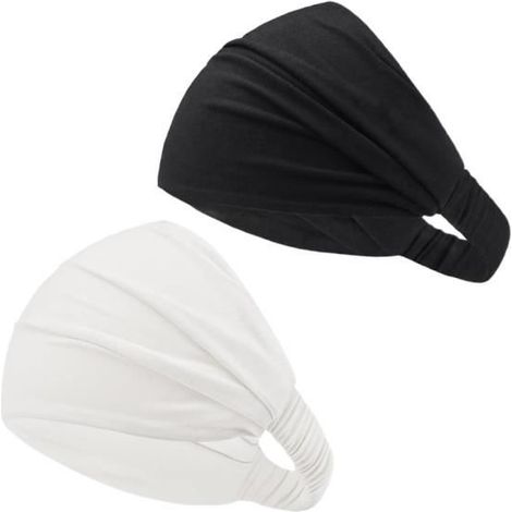 Bandeau Cheveux Femme - 2 Pièces - Original - Idéal pour Yoga - Accessoire Multi-Usages (1/4)
