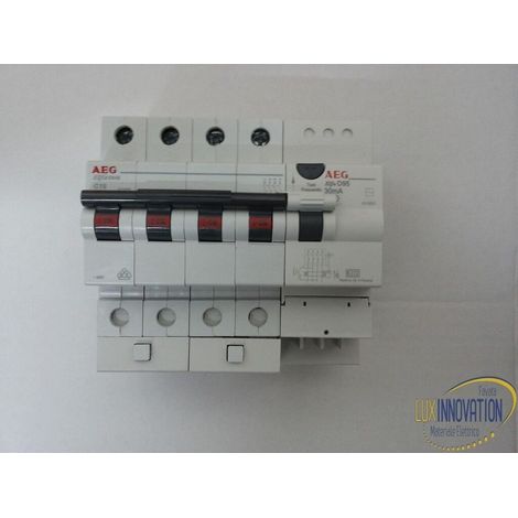 SALVAVITA TRIFASE + NEUTRO 4 POLI MAGNETOTERMICO DIFFERENZIALE 32A 4.5KA AEG
