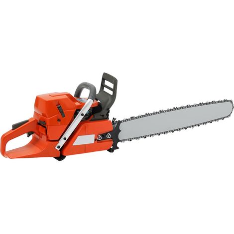 Tronçonneuse à essence 71 cm³, 3,9 kW, moteur 2 temps, diamètre de coupe 28", pour jardin, élagage et travail du bois (1/5)