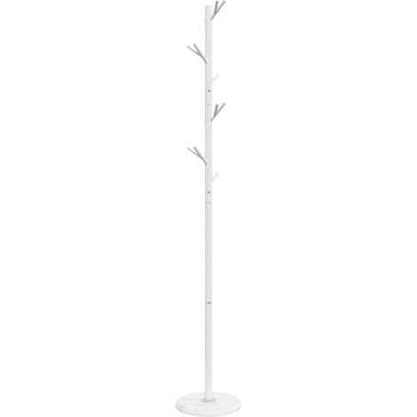 Porte-manteau blanc 175 cm fer enduit de poudre