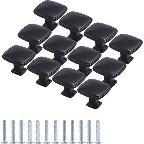 12 Pièces Bouton de Meuble,30mm Poignée Meuble,en Alliage d'aluminium Poignet de Porte Cuisine Moderne,Poignee de Meuble à un Trou,Poignet Cuisine avecVis Pour Bureau Placard Commode (1/4)