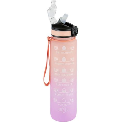 Bottiglia da 1 litro con cannuccia in silicone integrata - 5five (1/5)