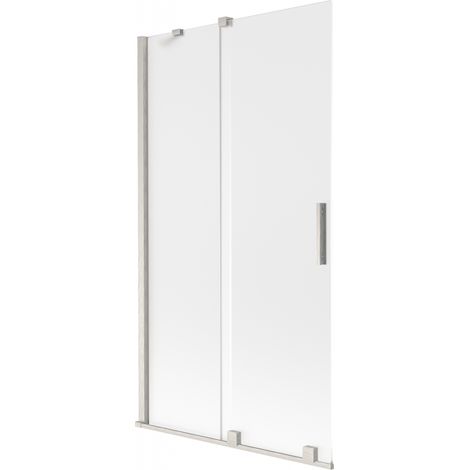 Paroi de baignoire coulissante à 2 volets Mexen Velar 100 x 150 cm, givre, nickel brossé - 896-100-000-31-97 (1/2)