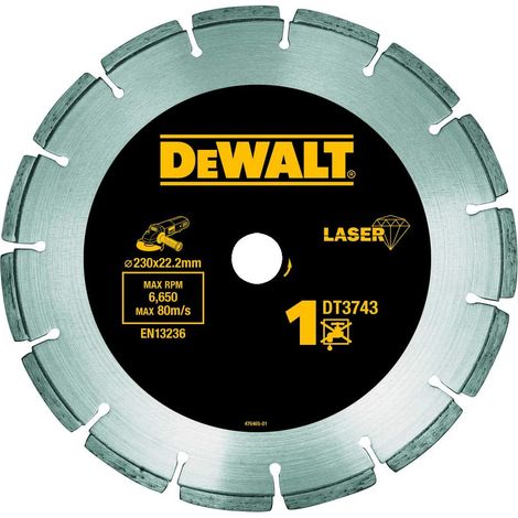 Accesorio para amoladora angular, marca DeWALT, modelo DT3743-XJ, corte del disco, uso en materiales duros, corte rápido y preciso, alta durabilidad, fácil instalación