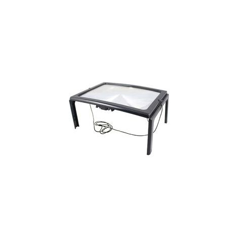 Grande lente d'ingrandimento A4 con 4 luci LED, lente d'ingrandimento 3x a pagina intera, supporto da tavolo pieghevole, lente d'ingrandimento rettangolare a mani libere, ausilio per la lettura.