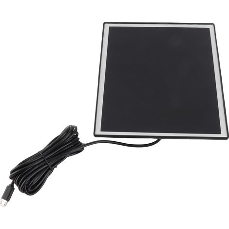 10-W-Solarpanel mit Micro-/USB-C-Ladegerät, Schutzart IP65 für Überwachungskameras – monokristallines Silizium, um 360° drehbare Halterung, 3 m Kabel, Schwarz oder Weiß