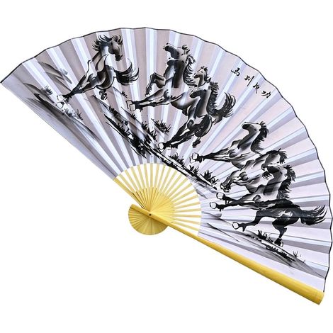 Ventilateur Mural Géant Décoration Style Chinois Vintage Éventail décoratif Pour festival de musique, fête, performance, mariages, salon, studio, femmes, hommes (1/5)
