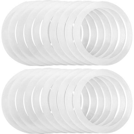 Lot de 20 joints d'étanchéité en silicone pour bocaux Mason, idéal pour le rangement domestique.-7x7cm-White