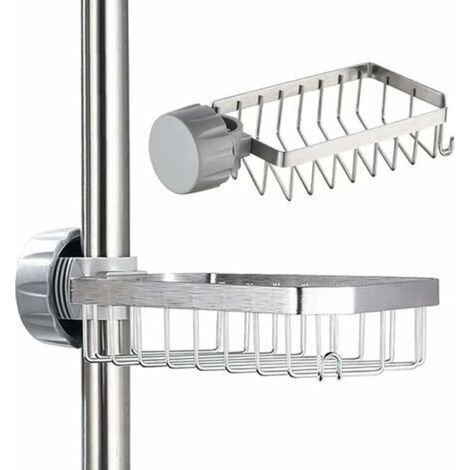 Shower Soap Dish for Shower Shelf - No Drilling Required - Shower Shampoo Holder - No Drilling Required for 20-32mm Shower Rod (1/5)