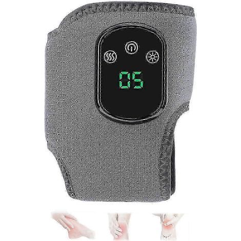 Appareil de massage des pieds Emsense sans fil et portable, triple méthode, 3 modes de vibration, chevillère chauffante pour la maison, le bureau et les voyages (1 pièce)