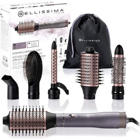 Imetec Bellissima Ceramic e Argan Oil 6 in 1 Spazzola ad Aria Calda 1000W (1/5)