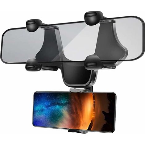 Support Telephone Voiture,--Lefou Support de Téléphone Rétroviseur Voiture Montage, Support de Fixation pour rétroviseur de Voiture Universal pour Smartphone GPS (1/5)