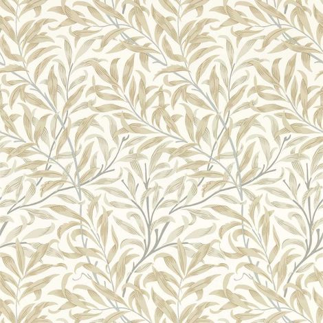 William Morris Design Willow Boughs Linen Wallpaper Paste The Wall Non-woven