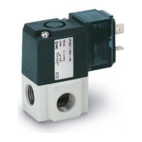 Electrovanne SMC série VT307 fonction 2 Position Single, Air, G 1/8, 24V c.c. ( Prix pour 1 )