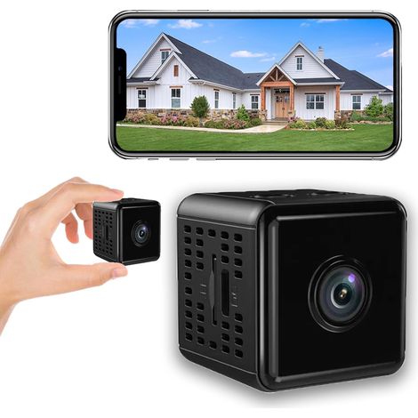 Mini-Kamera WiFi 1080p Spionage-Kamera,Tragbares Fotogerät für Baby,Innenkamera WiFi,Versteckte Kamera,Cloud-Erkennung von Nachtsicht mit integrierter Batterie,Innenkamera (1/5)