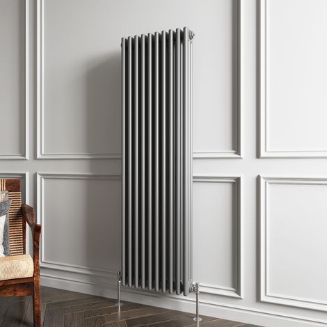 Traditional 3 Column Anthracite Grey Radiator (1800mm H × 470mm W) – 8564 BTU / 2510W – Cast Iron Style