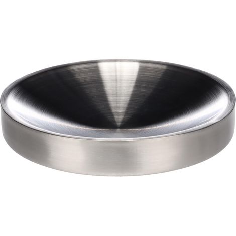 gamelle Chat - écuelle Muscat Argent en INOX Double paroi - Bol antidérapant - pour Nourriture et Eau - 270ml (1/3)