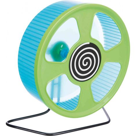 Roue d'exercice, pied/fixation vis, souris, plast. - ø 20 cm
