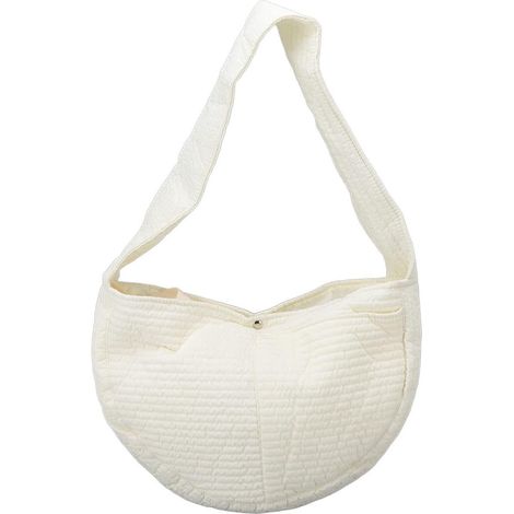 Sac à dos/sac bandoulière pour animaux de compagnie - 40 x 11 x 26 cm - Toile blanche - Pour chat et petit chien jusqu'à 6,5 kg - Ajustable (1/5)