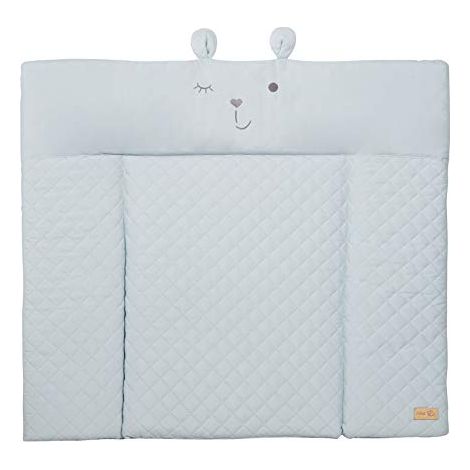 ROBA Materasso per Cambio roba Style - 85 x 75 cm - Impermeabile - Morbido e Facile da Pulire - Blu Chiaro / Viso di Orso (1/4)