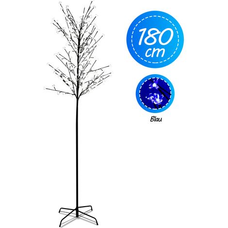 SWANEW Albero di ciliegio a LED da 180 cm con 200 luci multicolori illuminate 5m di alimentazione per la decorazione del giardino di Natale IP44 Fiori impermeabili (1/5)