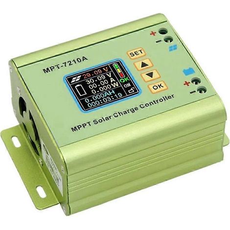 Régulateur de charge solaire MPPT -7210A 24V/36V/48V/60V/72V, contrôleur intelligent haute performance, gestion optimisée de l'énergie photovoltaïque, compatible batteries, usage système hors-réseau (1/5)