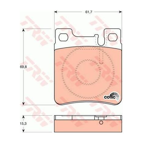Kit de plaquettes de frein, frein à disque TRW Automotive GDB1123 CHRYSLER (1/2)