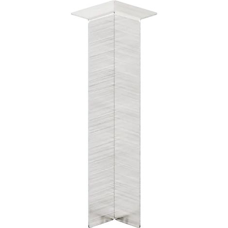 Coin intérieur FCLI pour plinthes FC en acier 10cm x 2cm x 1cm - argent satiné