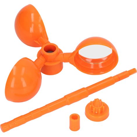 Schalenförmige Vogelabwehrvorrichtung, 360° drehbarer, windbetriebener Reflektor, Tierabwehrmittel, ideal für Obstgärten und Fischteiche