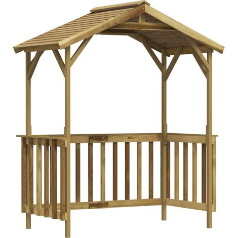 Copertura per barbecue 1635 x 93 x 210 cm Legno di pino impregnato verde 020022159