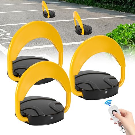 3x Barrière de parking avec télécommande, barrière de parking pliante avec 6 télécommandes, barrière de parking anti-collision 180°, barrière de parking automatique étanche (1/5)