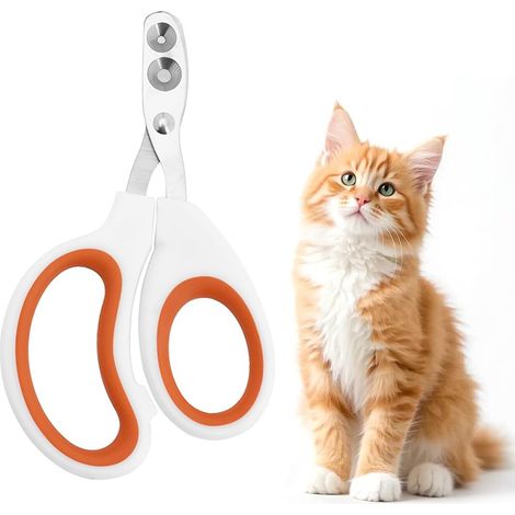 1 Coupe-griffes, Double trou, Sécurité positionnement, Lame haute dureté, Pour chats et petits animaux (1/4)