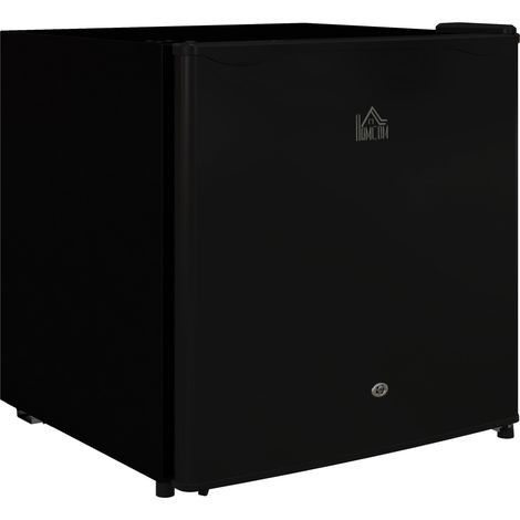 HOMCOM 46L Counter Top Fridge Mini Fridge with Lock Chiller Box Black (1/5)