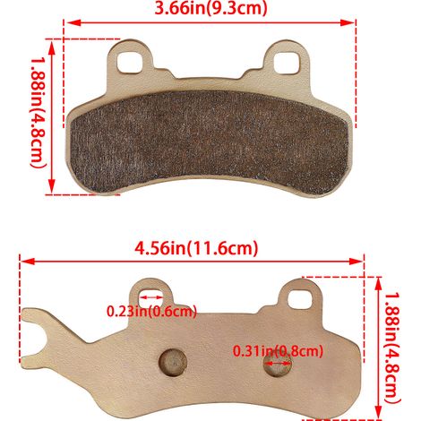 Motorcycle copper-based sintered disc brake pads for go-karts, ATVs, and beach buggies (FA682, CAN-AM Defender)