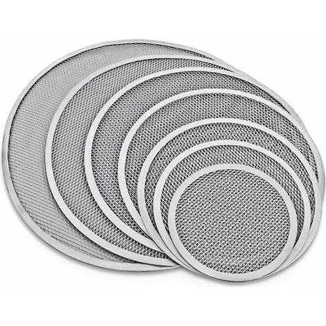 Plaque de cuisson pour pizza en aluminium anti-adhésif – Conception perforée pour cuisson uniforme – 25,4 cm de diamètre (1/4)