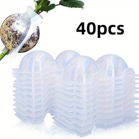 Lot de 40 boîtes de bouturage réutilisables pour plantes, boules de multiplication haute pression, 5 cm, boîtes de greffage (1/5)