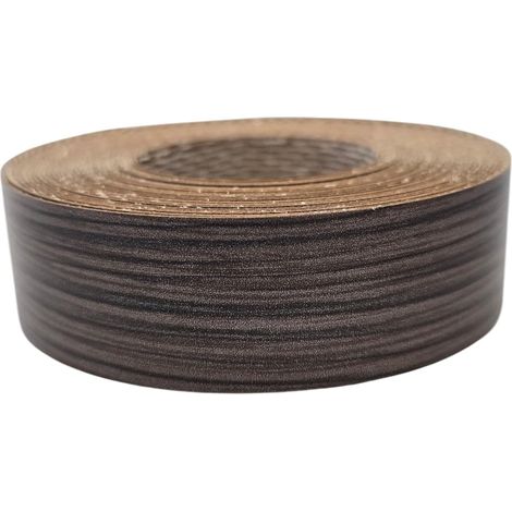 Bande de chant thermocollante 21mm x 5m épaisseur 0,50mm Mélaminé Facile à Appliquer Bricolage Étagère Meuble Panneau Bois Durable, Mocassin Fineline