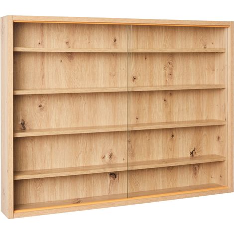 Artisario Vitrinenschrank wandhängend eiche Artisan Dekor. (1/5)