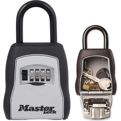 Caja de llaves Master Lock con asa, exterior, 15,7 x 9 x 10 cm