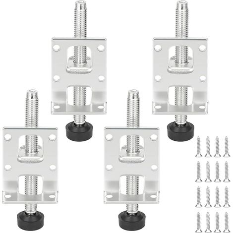 Set mit 4 höhenverstellbaren Möbelfüßen – 7 cm – Für Schränke, Sofas, Stühle, Tische, Couchtische, TV-Möbel, Nachttische, Kommoden