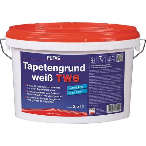 PUFAS Tapetengrund weiß TW8 10 Liter 012913000 (1/4)