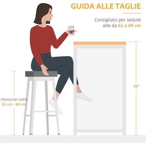 Table à Bar Pliante d'Inspiration Industrielle avec Étagère Tri-étagère, 120x76x91.4cm (1/5)