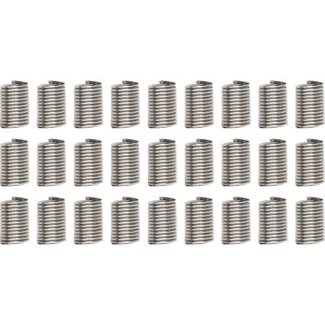 100 Stück Gewindeeinsätze, Reduziermuttern-Reparaturwerkzeug, Edelstahl, M2,5 x 0,453D (1/5)