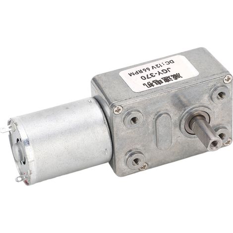 Gleichstrom-Getriebemotor, einwellig, CW/CCW, selbsthemmend, Schneckengetriebemotor mit Sockel für Etikettendrucker und Backöfen, 12 V, 66 U/min (1/5)