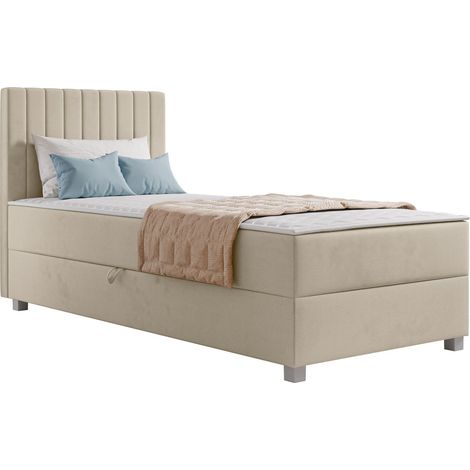 Cama continental Soral, Manila 02, Continental, Individuales, 90x200, Tapiz, Somieres, 90x207x106cm