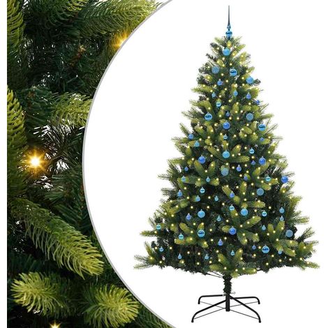 Arbre de Noël  Sapin de Noël artificiel en silicone flexible 300 LEDs 240 cm (1/5)